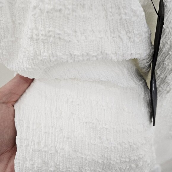 Sweetie Status White Crinkle Sleeveless Tie-Back Babydoll Dress size Small - Picture 9 of 15